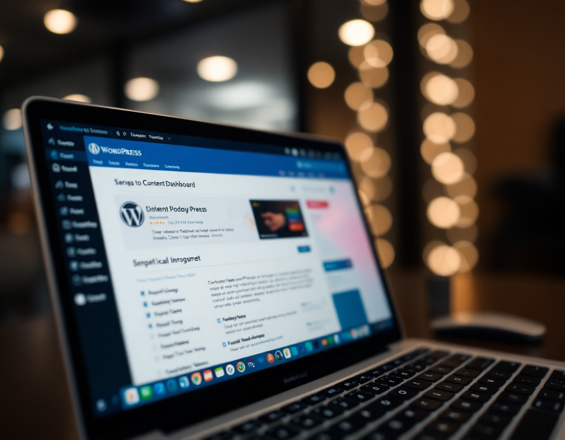 Tevreden klant die een succesvolle WordPress website laat zien, met hoge bezoekersaantallen en positieve feedback.